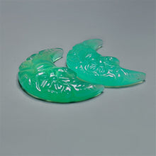 Handcarved Chrome Chalcedony Crescent Moonface Lot