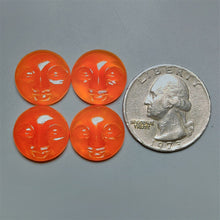 Handcarved Carnelian Agate Moonface Lot