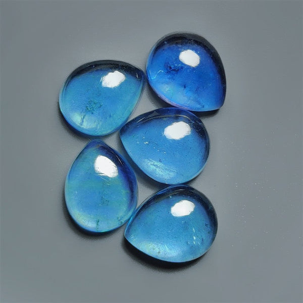 Gemmy Clear Aquamarine Cabochons Lot