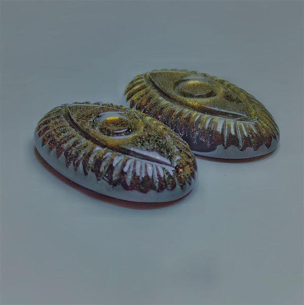 Handcarved Golden Sheen Obsidian Evil Eye Lot
