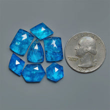Rose Cut Himalayan Quartz And Neon Apatite Doublets Lot