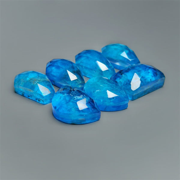 Rose Cut Himalayan Quartz And Neon Apatite Doublets Lot