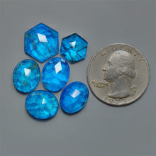 Rose Cut Himalayan Quartz And Neon Apatite Doublets Lot