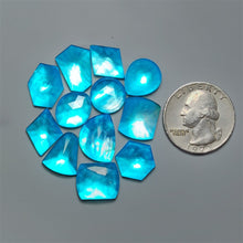 Radian Cut Himalayan Quartz & Aqua Mother of Pearl Doublets Lot