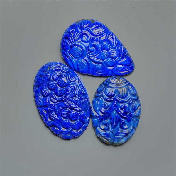 AAA Handcarved Lapis Lazuli With Pyrite Inclusion Lot