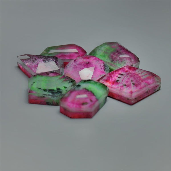 Step Cut Himalayan Quartz And Ruby Zoisite Lot