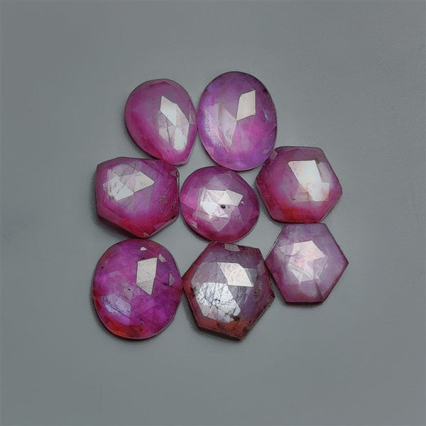 Rose Cut Flashy Guinea Ruby Lot