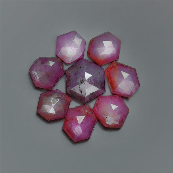 Rose Cut Flashy Guinea Ruby Lot