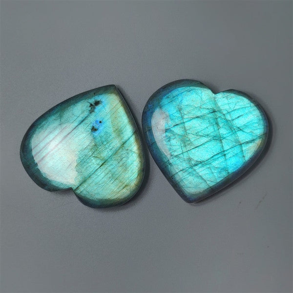 Labradorite Hearts Pair