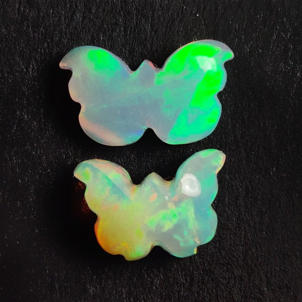 Handcarved Ethiopian Welo Opal Butterfly Lot