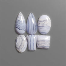 Blue Lace Agates Cabochons Lot