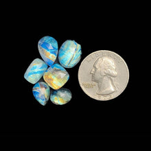 Rose Cut Crystal And Rainbow Moonstone Doublets Lot