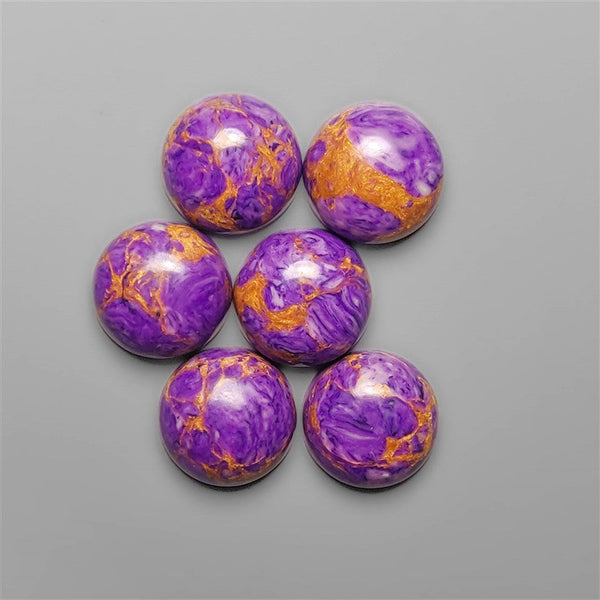 Callibrated Charoite Mosaic Round Cabochons Lot