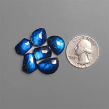 Rose Cut Crystal And Labradorite Doublets Lot