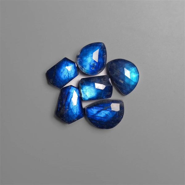 Rose Cut Crystal And Labradorite Doublets Lot