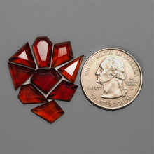 Step Cut Hessonite Garnets Lot