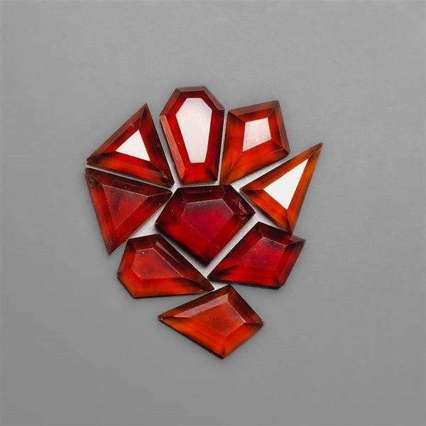 Step Cut Hessonite Garnets Lot