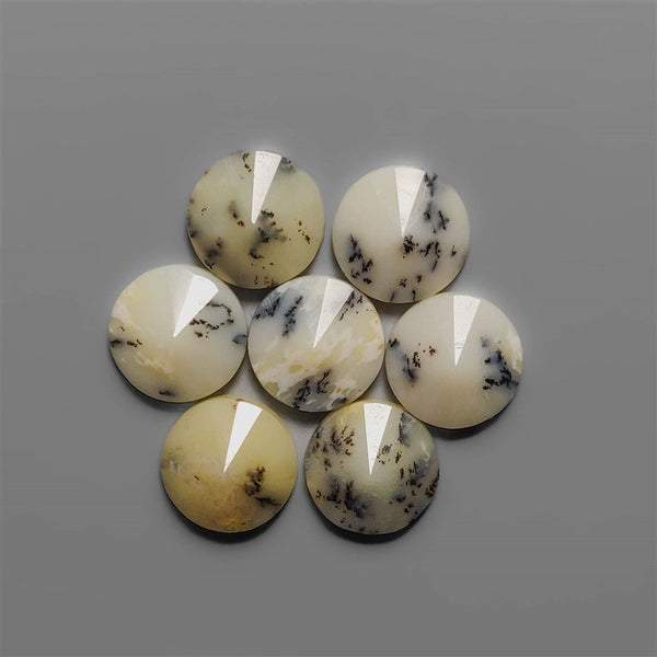 Radial Cut Dendritic Yellow Opals Lot