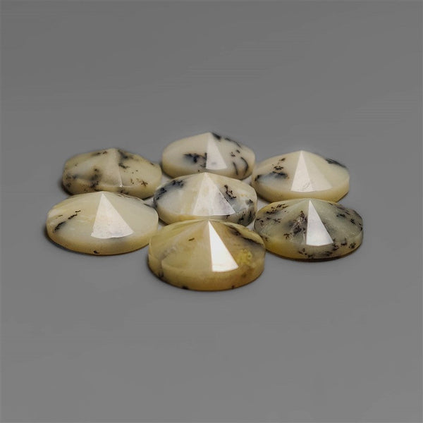Radial Cut Dendritic Yellow Opals Lot