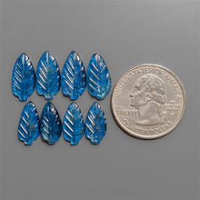 AAA Handcarved Teal Moss Kyanite Leaves Lot
