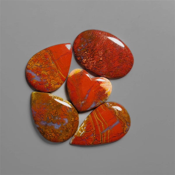 Indonesian Red Moss Agate Cabochons Lot