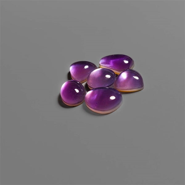 Brazilian Amethyst & Mother Of Pearls Doublets Lot