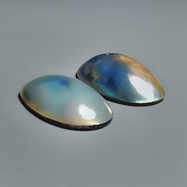 Mabe Pearl Cabochons Lot (Backed)-4993 | Gemstone for sale | Pearl for sale