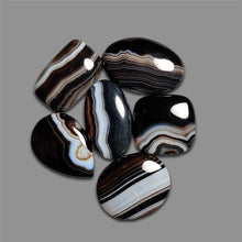 Black Banded Agate Cabochons Lot-4639 | Gemstone for sale