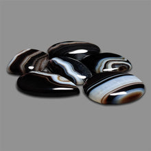 Black Banded Agate Cabochons Lot