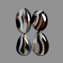 Tuxedo Banded Agate Cabochons Lot-4640 | Gemstone for sale