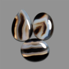 Tuxedo Banded Agate Cabochons Lot-4641 | Gemstone for sale