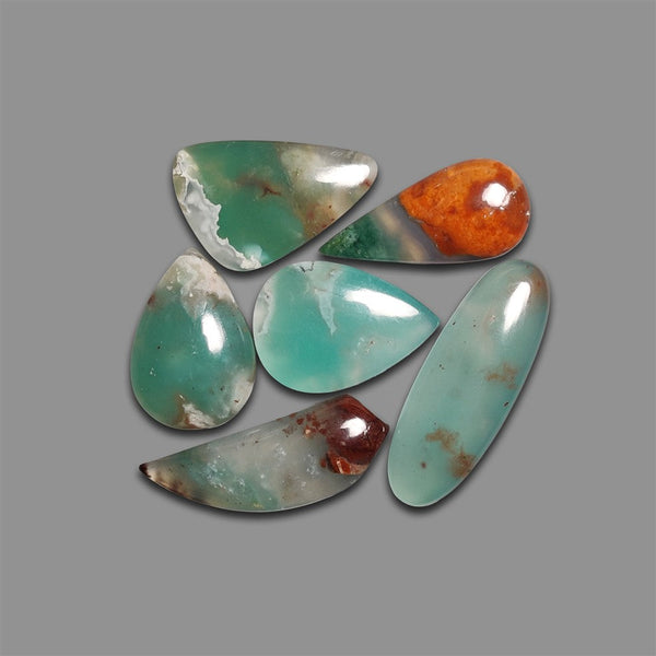 Aqua Chrysoprase Cabochons Lot-4613 | Gemstone for sale