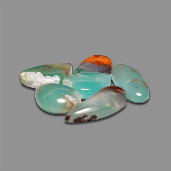 Aqua Chrysoprase Cabochons Lot