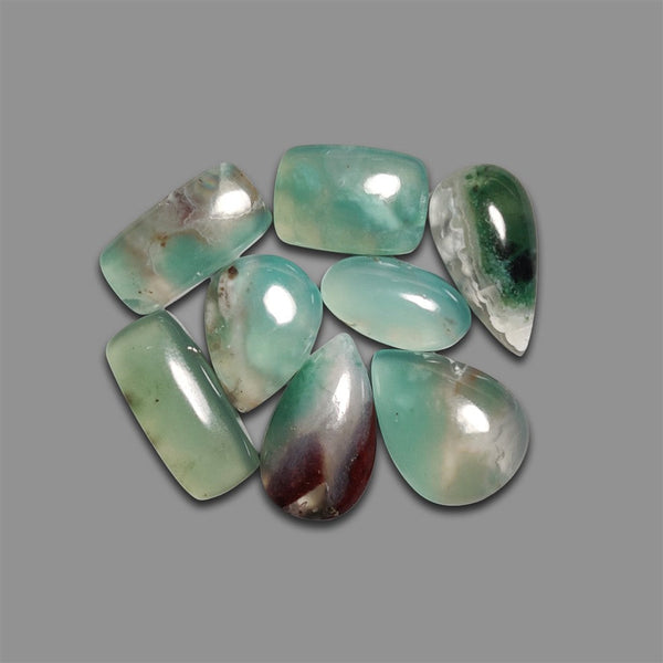 Aqua Chrysoprase Cabochons Lot-4614 | Gemstone for sale
