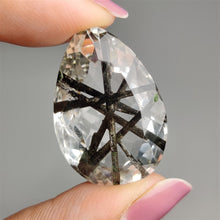 Faceted Quartz with Tourmaline Inlay Not Natural-4721 | Gemstone for sale