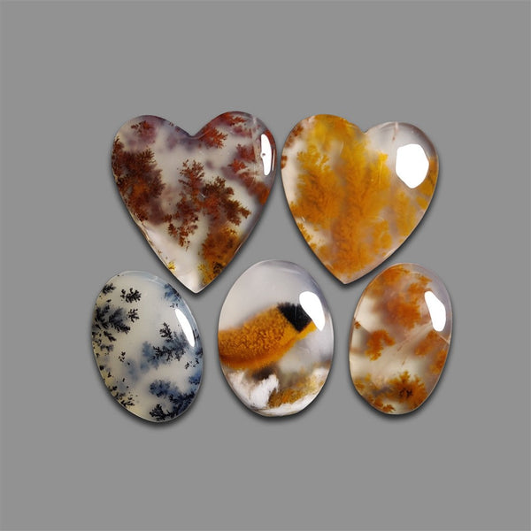 Rare Russian Dendritic Agate Cabochons Lot-4729 | Gemstone for sale