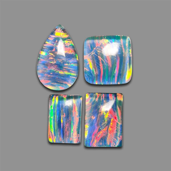 Himalayan Quartz And Bello Opal Doublet Cabochons Lot-4618 | Gemstone for sale