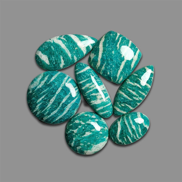 Madagascan Amazonite Cabochons Lot-4745 | Gemstone for sale