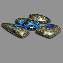 Azurite in Matrix Cabochons Lot