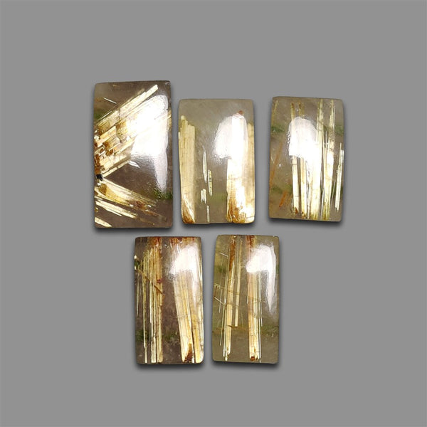 Star Golden Rutilated Quartz Cabochons Lot-4620 | Gemstone for sale