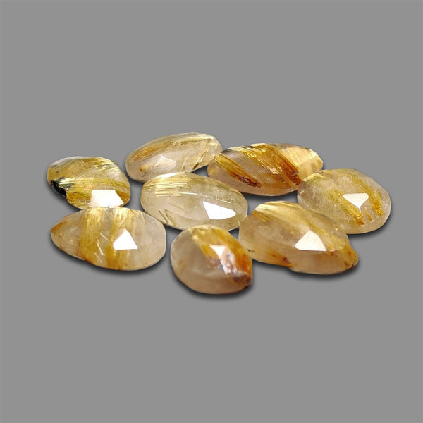 Rose Cut Golden Rutilated Quartz Lot