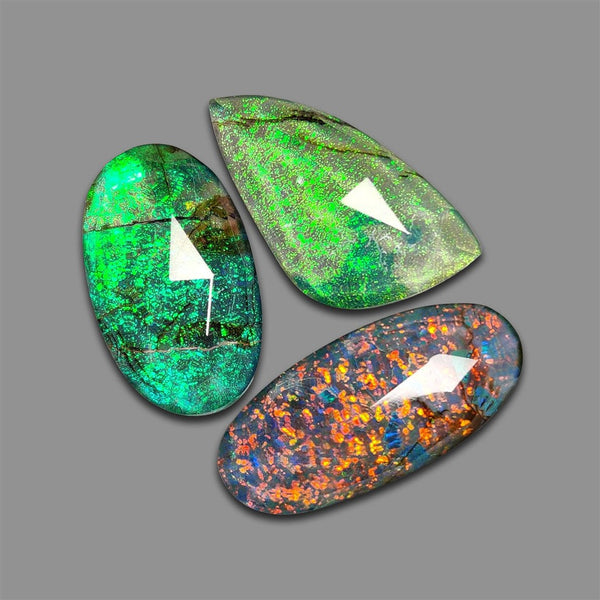 Rose Cut Himalayan Quartz And Monarch Opal Doublet Lot-4764 | Gemstone for sale