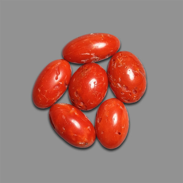Italian Natural Coral Cabochons Lot-4769 | Gemstone for sale