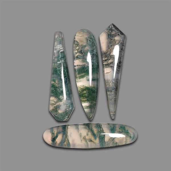 Himalayan Quartz And Moss Agate Cabochons Lot-4771 | Gemstone for sale