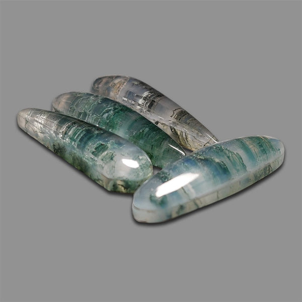 Himalayan Quartz And Moss Agate Cabochons Lot