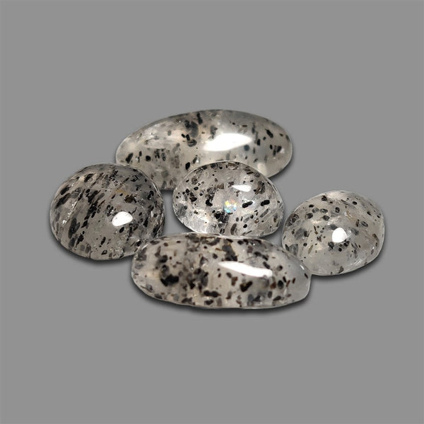 Dot Rutilated Quartz Cabochons Lot