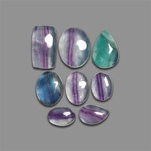 Blue John Fluorite Bi-color Cabochons Lot-4781 | Gemstone for sale