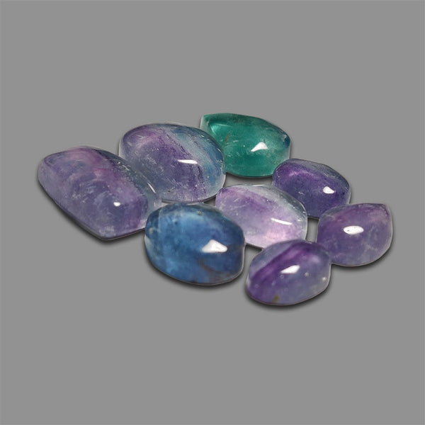 Blue John Fluorite Bi-color Cabochons Lot
