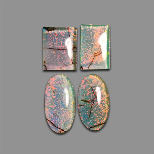 Himalayan Quartz And Moanrch Opal Doublet Cabochons Lot-4783 | Gemstone for sale