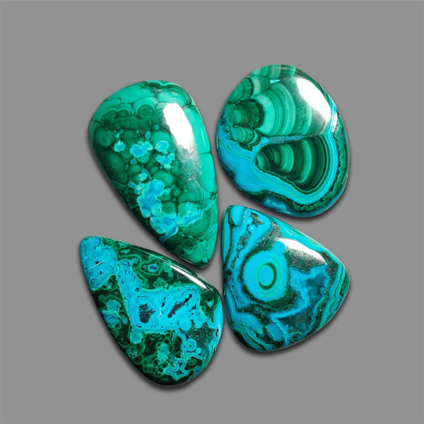 Peruvian Chrysocolla And Malachite Cabochons Lot-4788 | Gemstone for sale